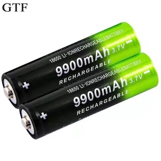 3.7V 18650 9900mAh Li-ion Rechargeable Battery for Flashlight Black & Green 9ffQ