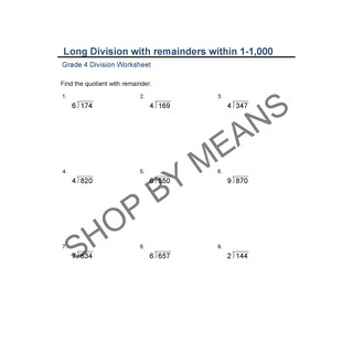 64, Pages Grade 4 Mathematics Set 1 Workbook - 2 Pages per sheet