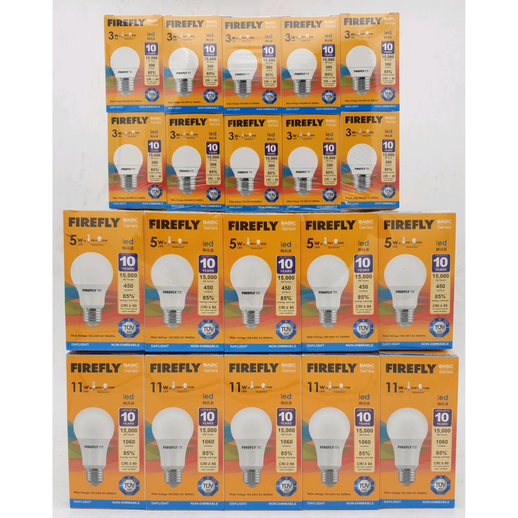 Firefly LED Bulb 3w, 5w, 7w, 9w, 11w, 13W, 15W, 18W (Daylight, Warm