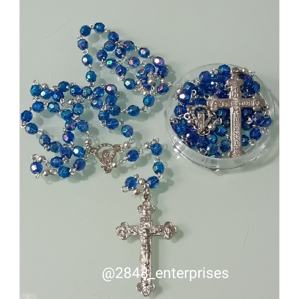 Holy Rosary (Blessed Mother Center Medal) 6mm Acrylic Beads | Shopee