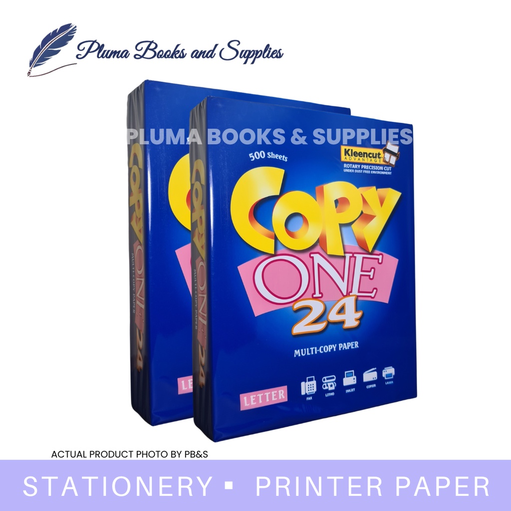 PB&S - Copy One 80gsm, Subs-24 Bond Paper |Short|Long|A4 (500 sheets/1ream)