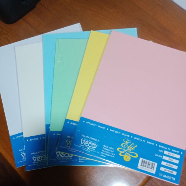Veco Vellum board 220gsm Short 10 sheets per pack Shopee Philippines