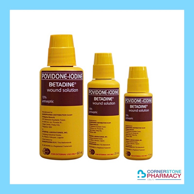 Betadine ® PovidoneIodine Wound Solution Cornerstone Pharmacy Shopee Philippines