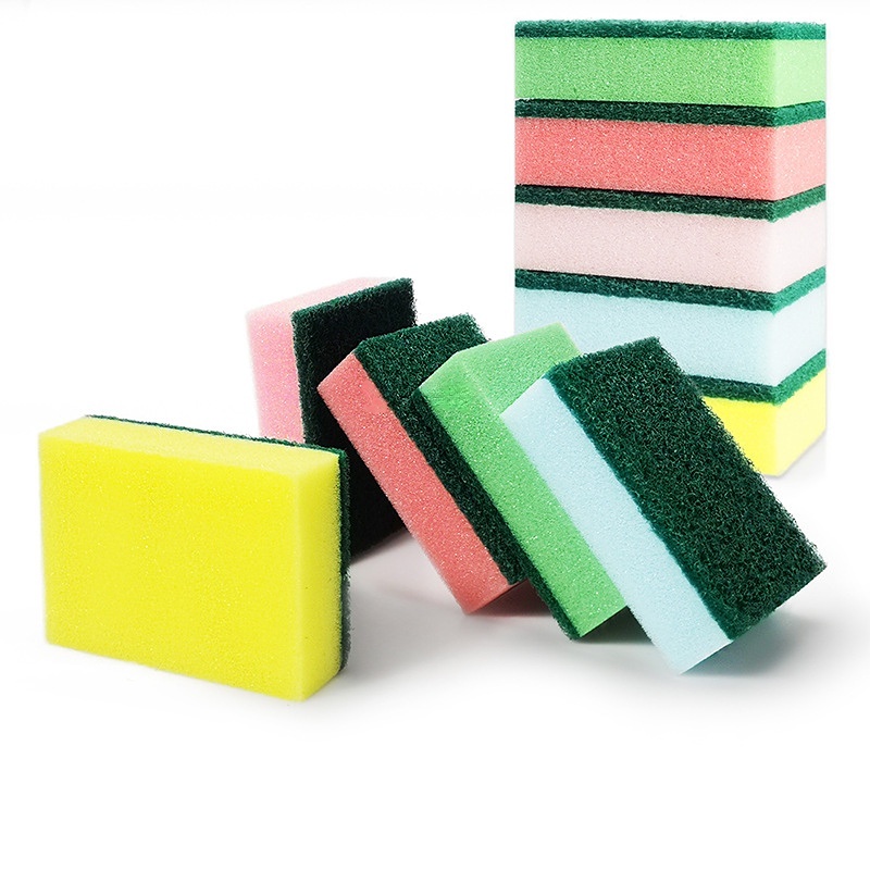 【Ready Stock】5Pcs Sponge Scourer Multipurpose Cleaning Scrub Kitchen