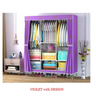 88130 Big Multifunction Cloth Wardrobe Storage Cabinets Shopee