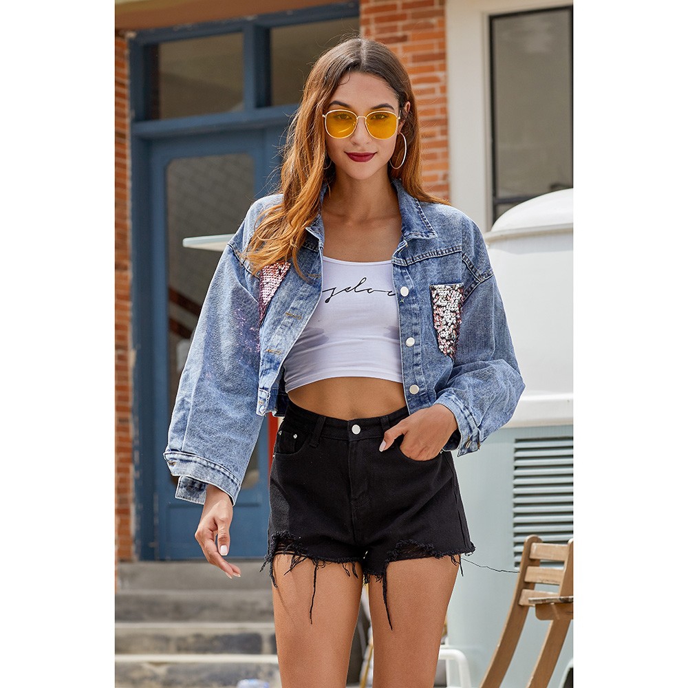 jean jacket with crop top
