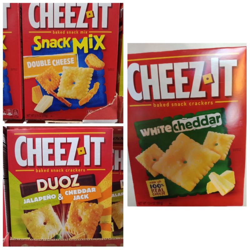 Cheez It White Cheddar (351g) / Snack Mix Double Cheese (276g) / Duoz ...