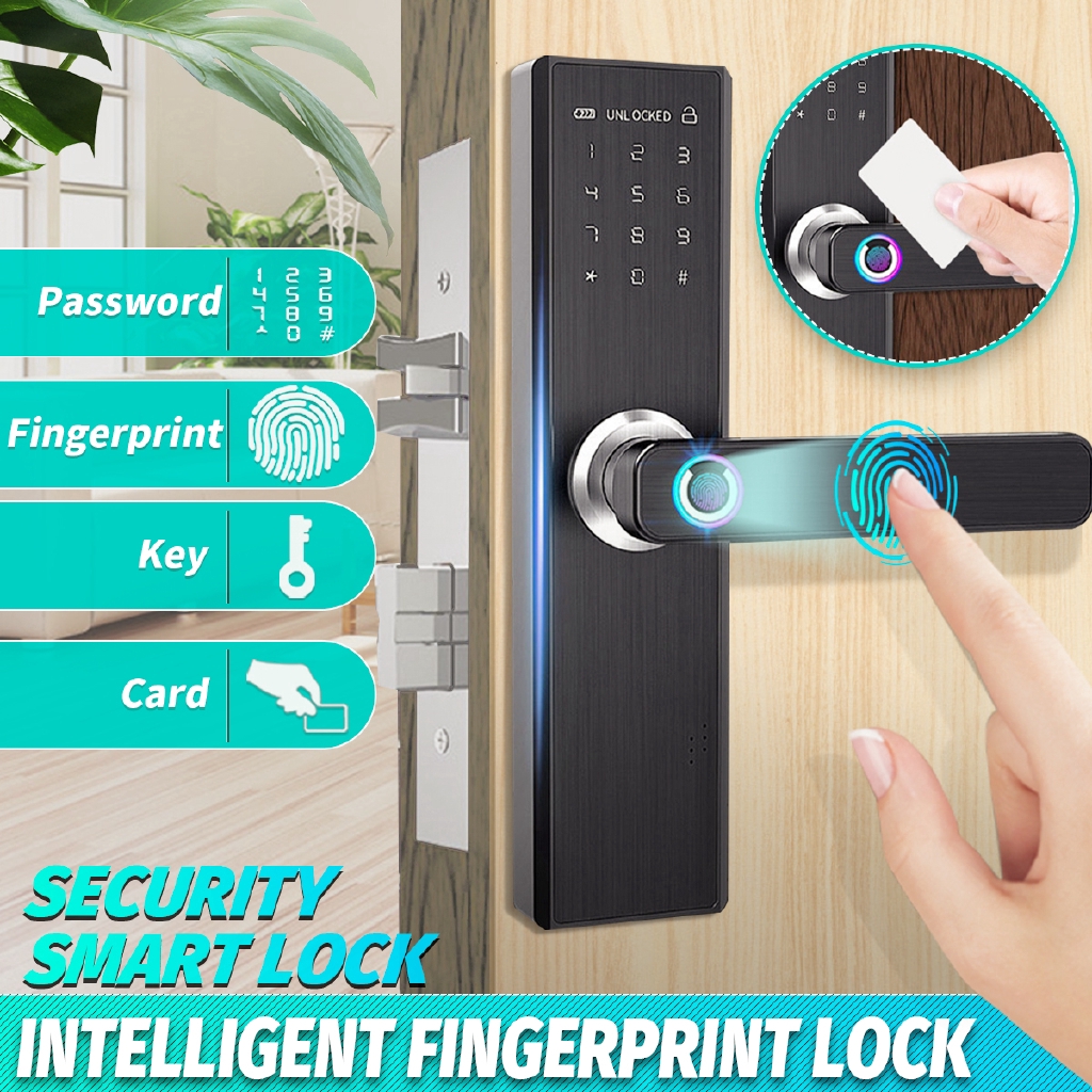 【APP Control】Fingerprint Lock Smart Card Digital Code Electronic Smart ...