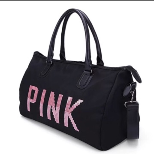 pink brand duffle bag