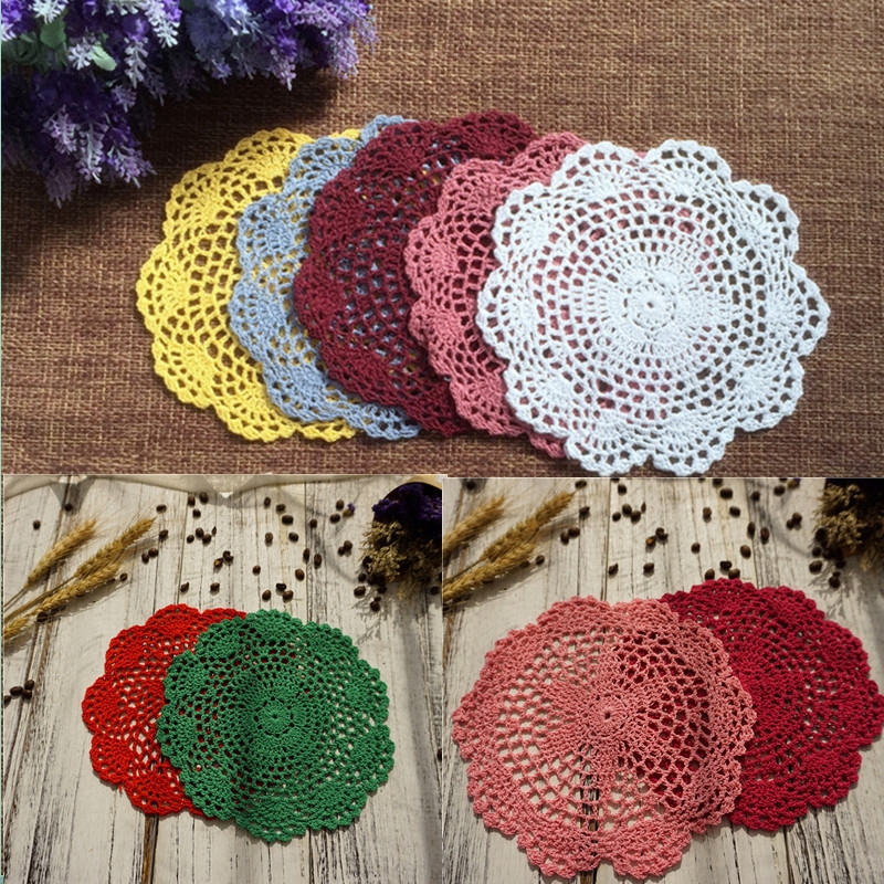 Cup Pad Hand Table Mat Crochet Placemat Coasters Circular Shopee