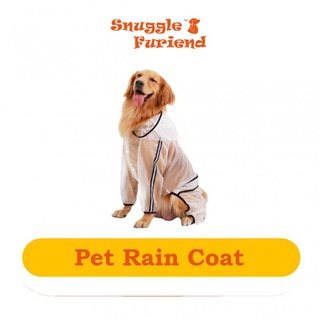 Snuggle Furiend All-Inclusive Poncho Dog Outdoor Four-Legged Hooded Transparent Spring Summer Medium Large Outing Waterproof Raincoat Pet Supplies
