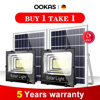OOKAS Buy 1 take 1  Solar Light Outdoor LED Light Solar Flood Light Waterproof Street Lamp #4