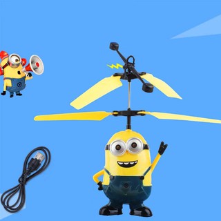 flying minion helicopter with hand sensor