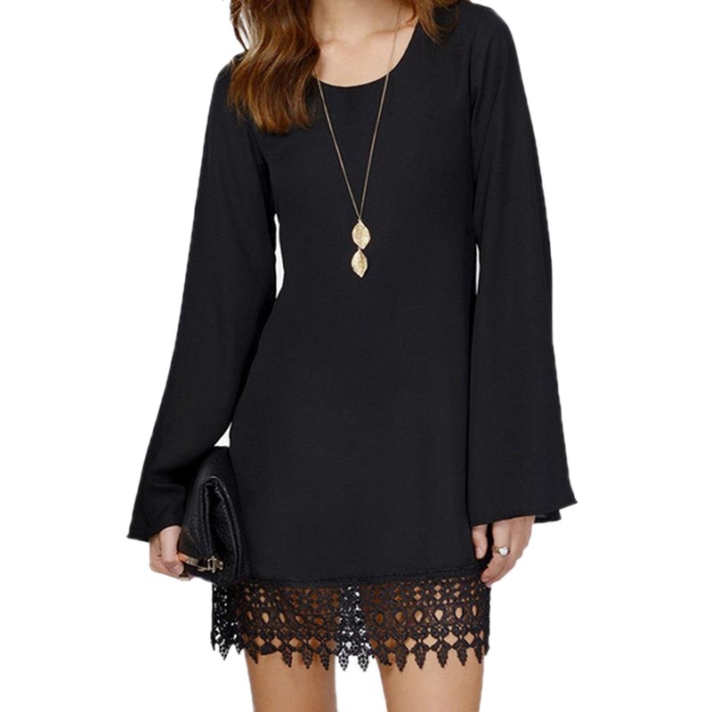 black dress long sleeve formal