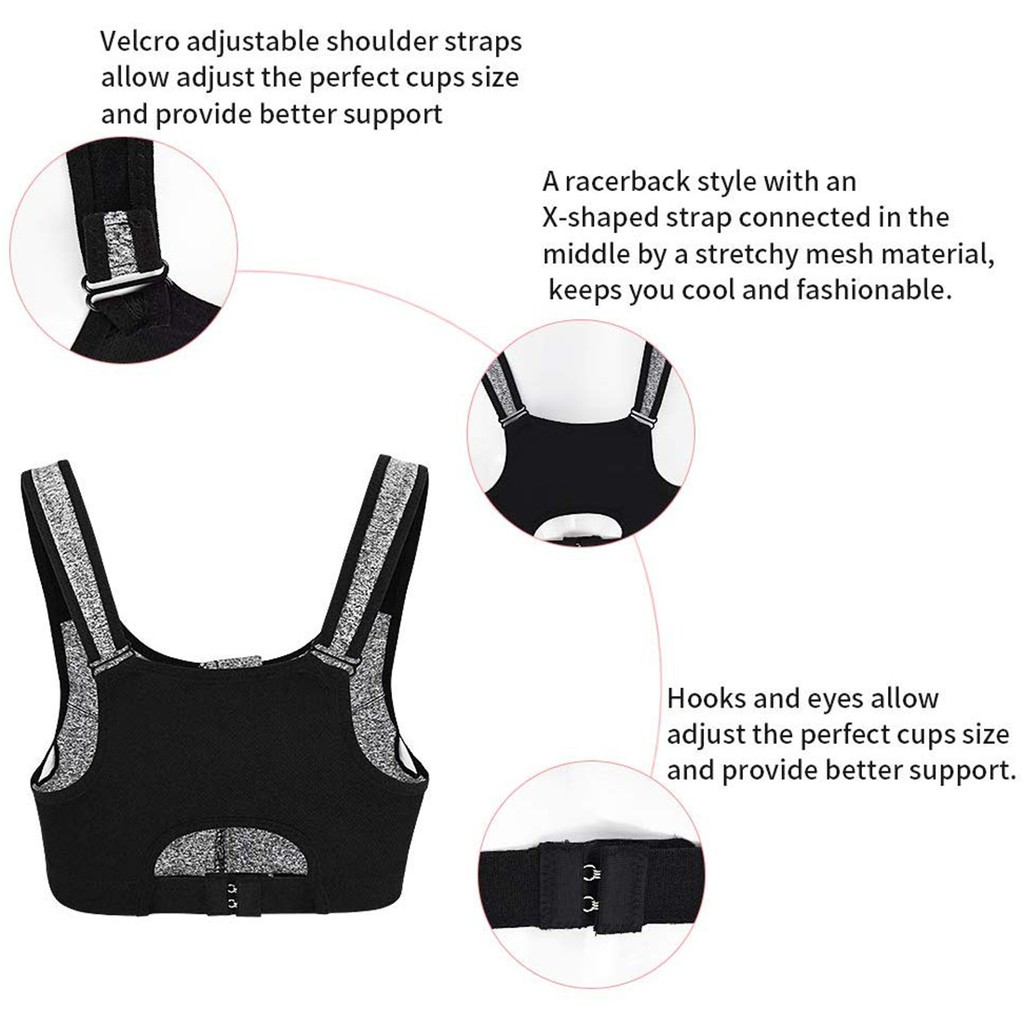 sports bra with velcro adjustable straps