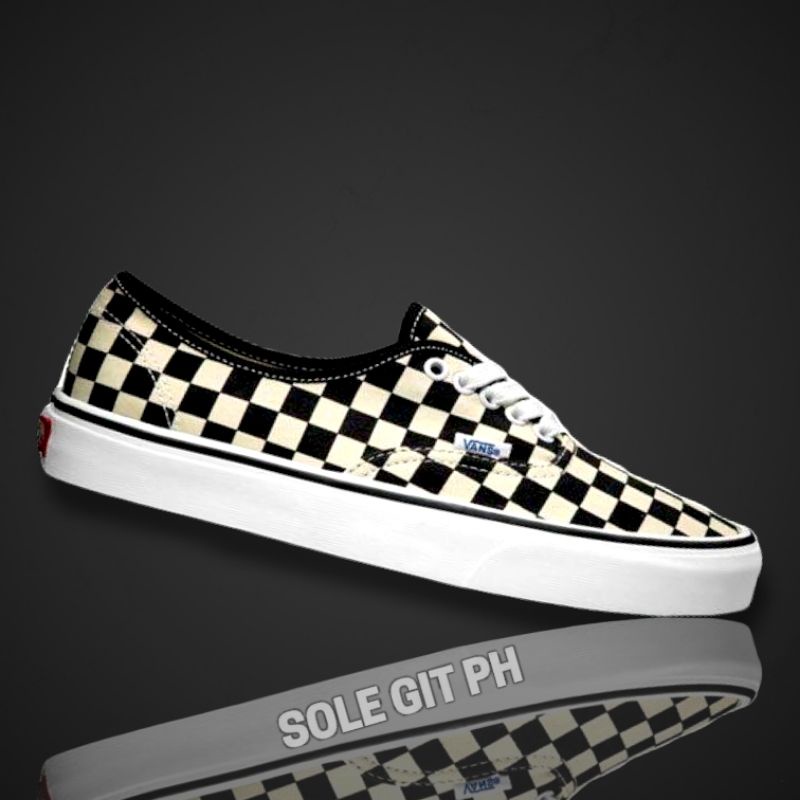 vans authentic checkerboard golden coast