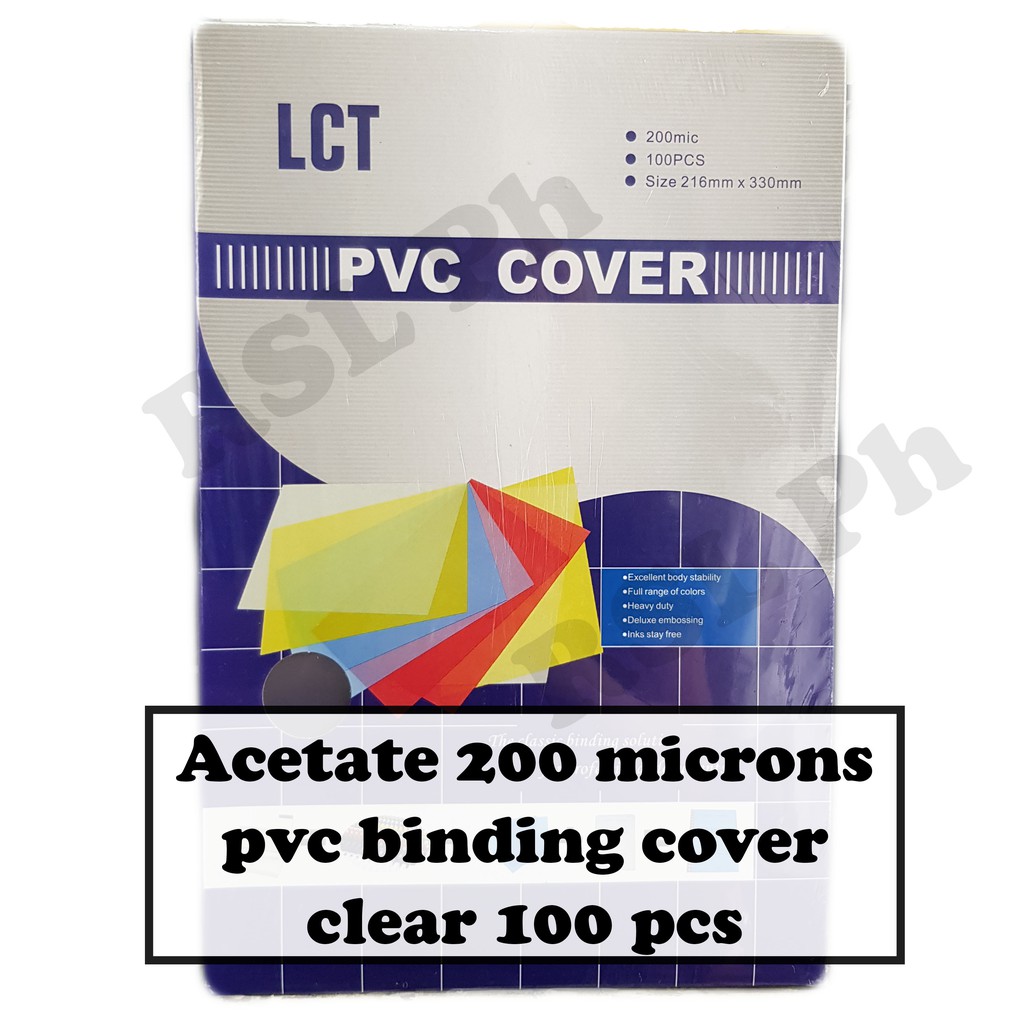 Acetate PVC Binding Cover 200 Microns 100pcs LCT Short A4 Long Clear ...