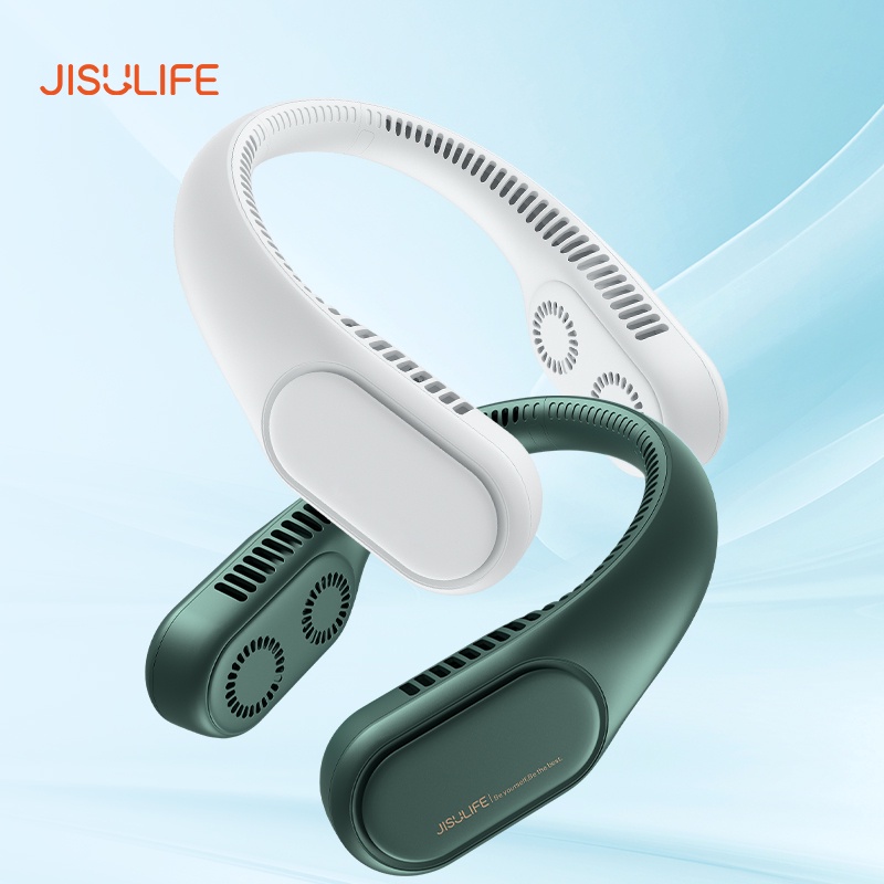 JISULIFE FA12 Dual Turbine Bladeless Neck Fan Rechargeable Personal