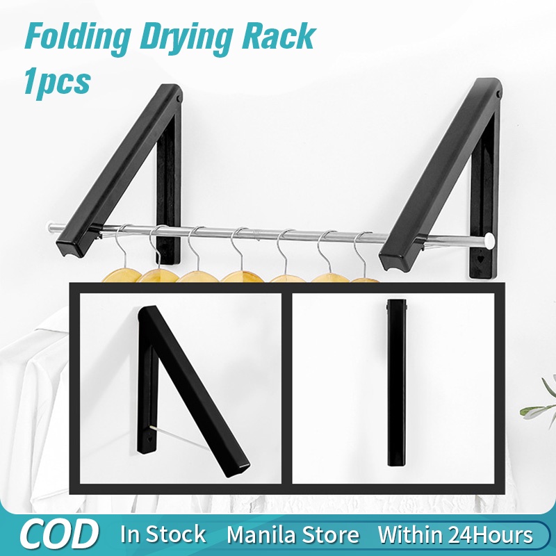 Clothes Drying Rack Wall Mounted Folding Laundry Drying Rack Hidden ...