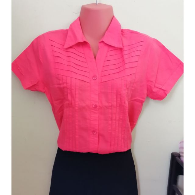 pink formal blouse