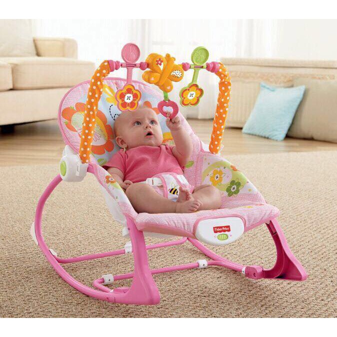 pink baby rocker chair