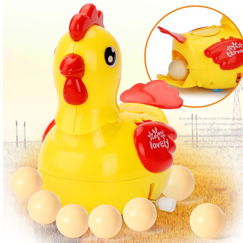 chicken laying an egg toy