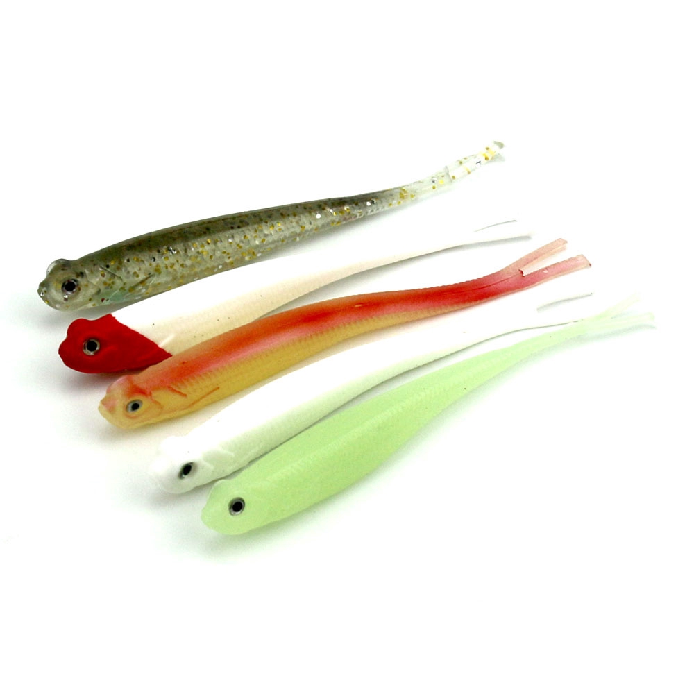 10pcs//lot Soft Plastic 3D eyes Lures 13cm//5.12/" 8g Fishing Bait Tackle 10 Colors