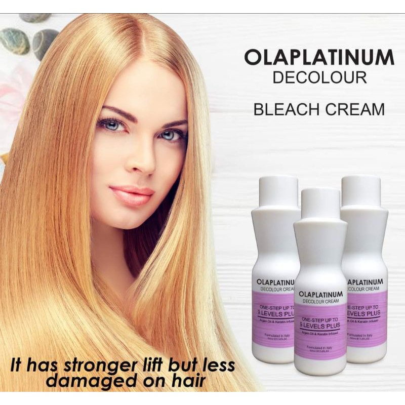 OlaPlatinum Decolouring Bleach Cream Hair Bleaching Cream Shopee
