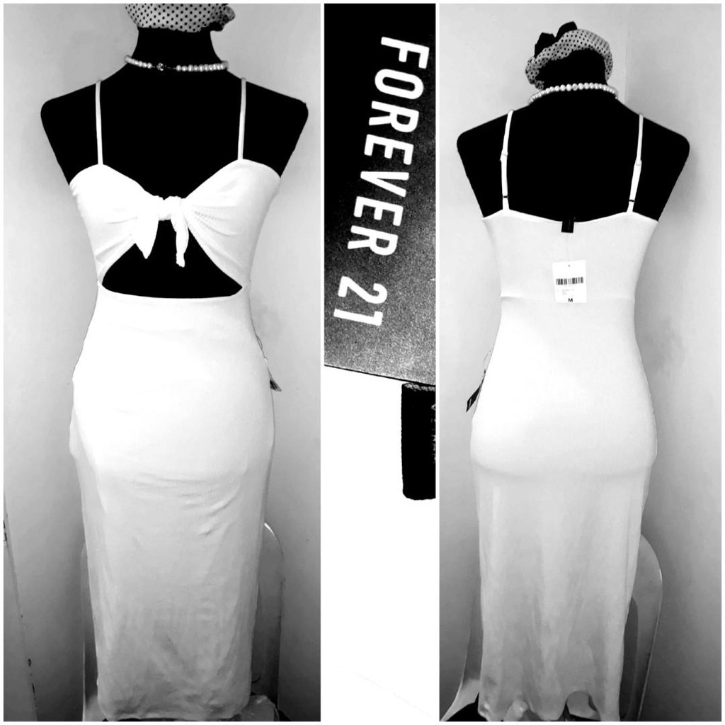 forever 21 black and white dress