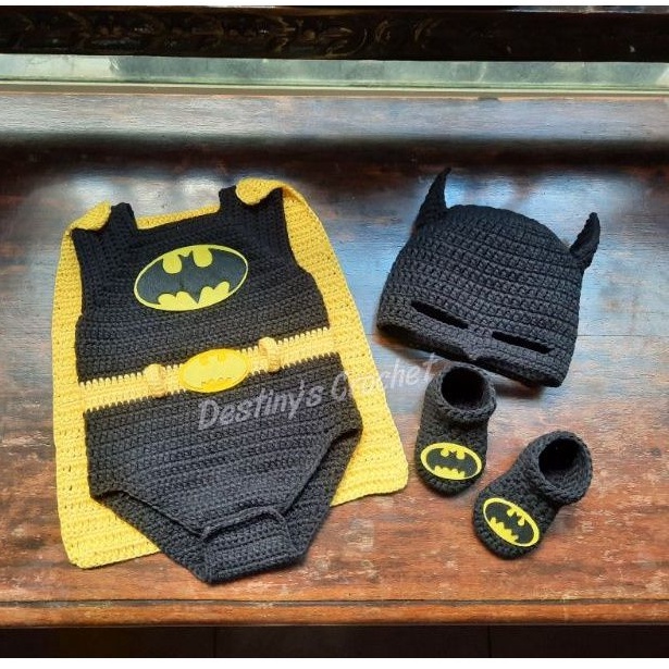 Crochet batman costume set | Shopee Philippines