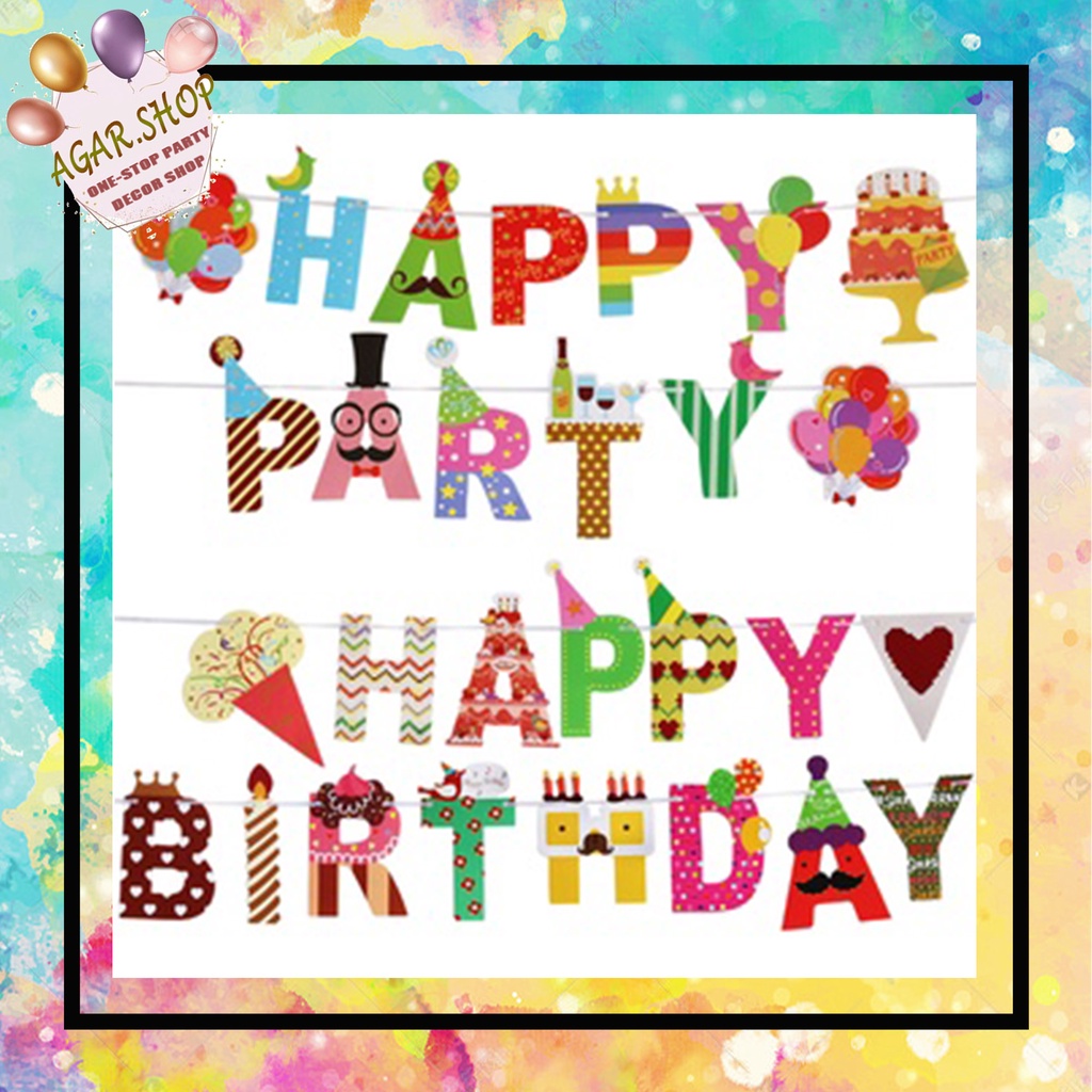 Small Happy Birthday Happy Party Banner Super Sale Birthday