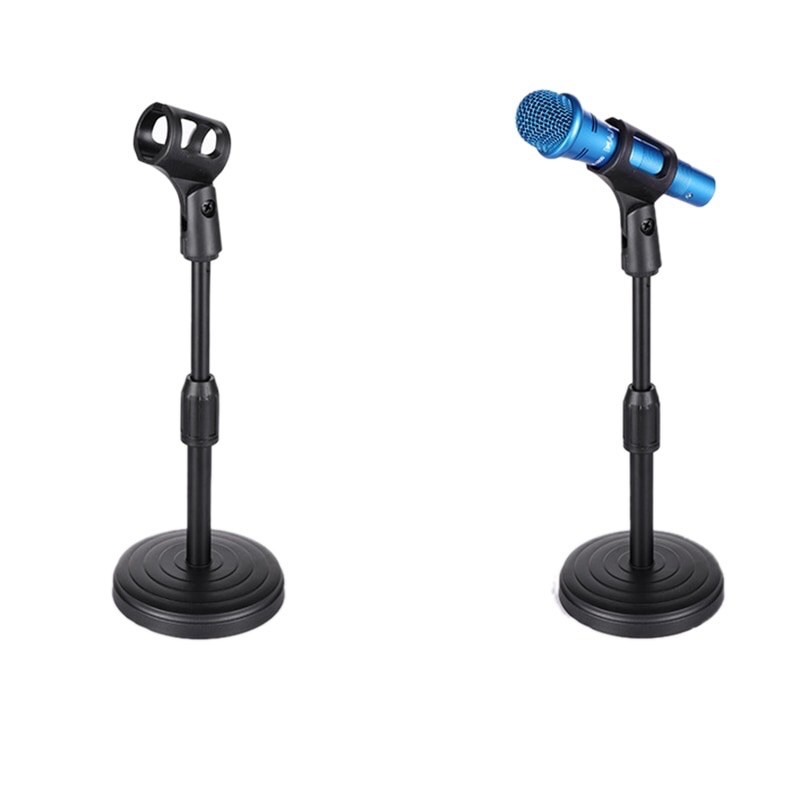 Desktop Microphone Stand Adjustable Height Disc Microphone Table Desk