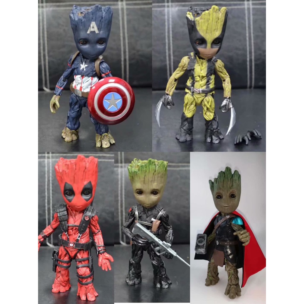 deadpool groot figure