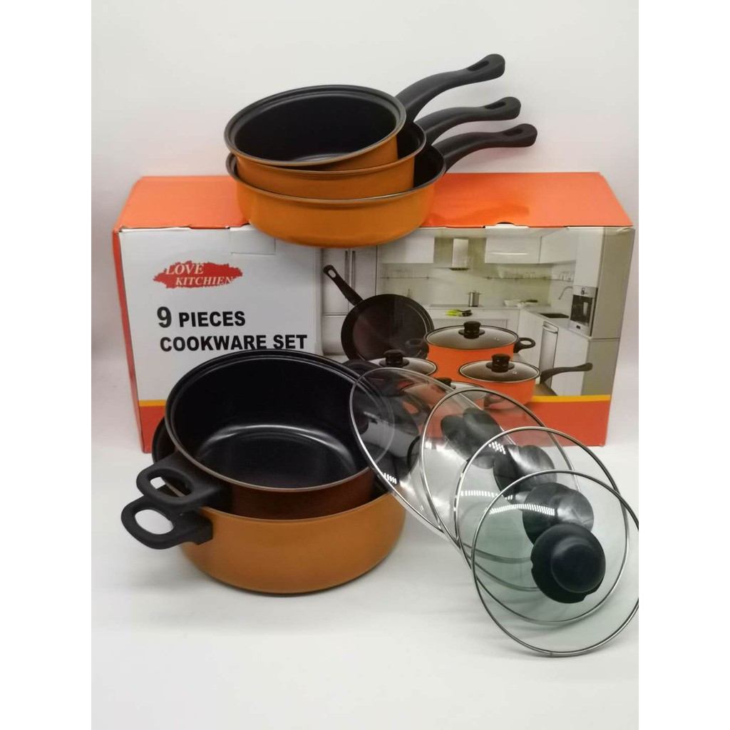 9pcs Cookware NonStick Set Shopee Philippines