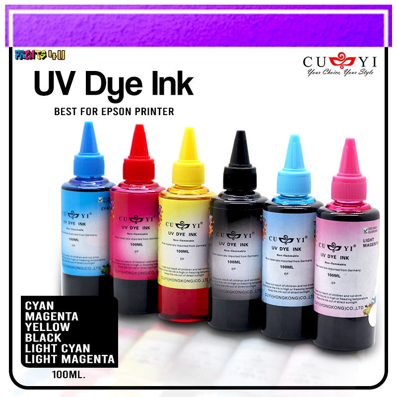 CUYI Continuous Refillable Dye Ink 100ml For Inkjet Printer Shopee