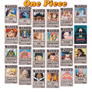 One Piece Wanted Poster 24pcs Set Anime Peripheral Home Wall Decoration gifts for boys children kids