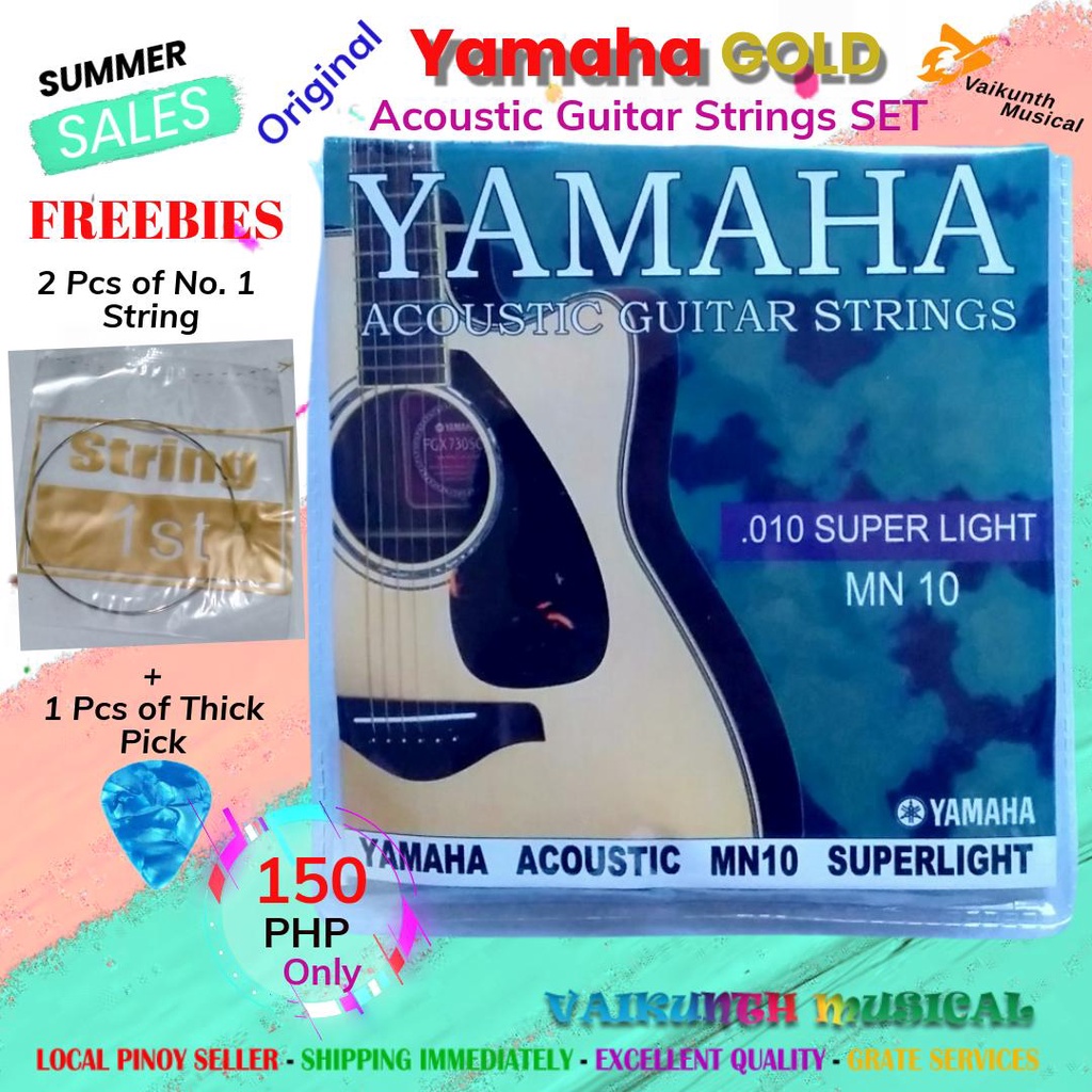 Yamaha Acoustic guitar strings ( 1 SET ) Shopee Philippines