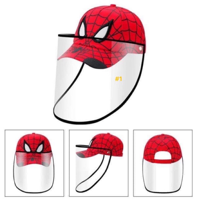 Noblekids Spiderman Hat With Face Shield For Kids Shopee Philippines - spider man roblox mask headgear character spider man transparent