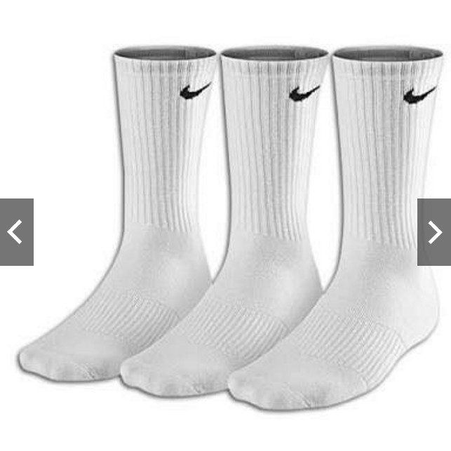 white nike basketball socks