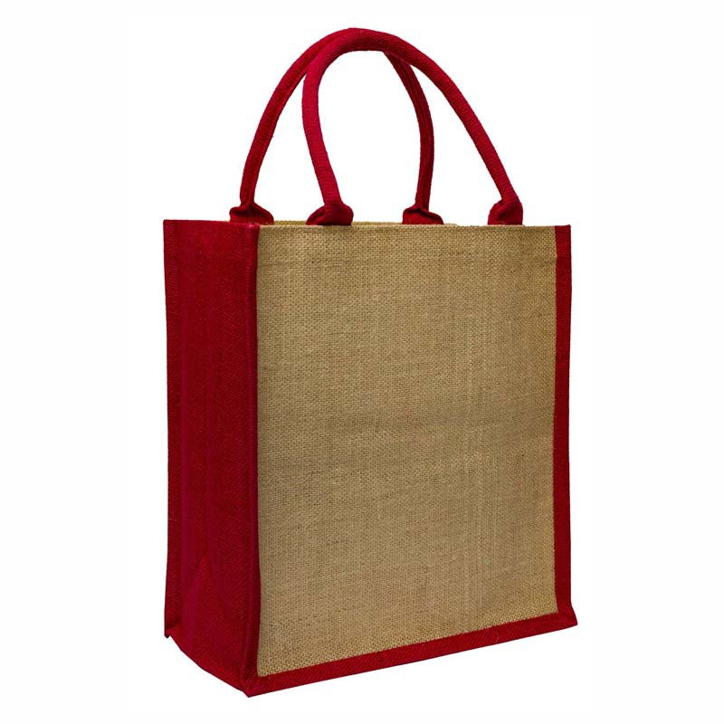 MYGIFT Jute Bag JB06 (Red) | Shopee Philippines