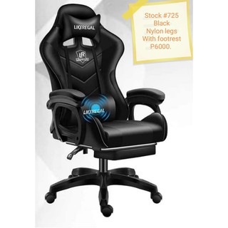 Gaming Chair With Footrest And Nylon Footing Shopee Philippines