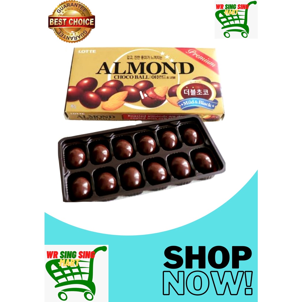 Lotte almond Chocoball 46G 1 PC Shopee Philippines