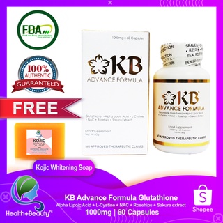 KB Advance Formula Glutathione 1000mg 60 Caps + Alpha Lipoic Acid + L-Cystine + NAC +  Rosehips #5
