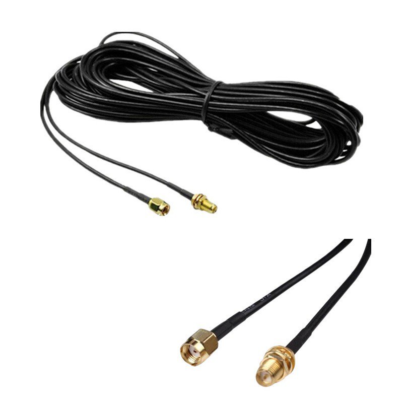 Premium Quality Black RP-SMA Male to Female Wifi Antenna Connector ...