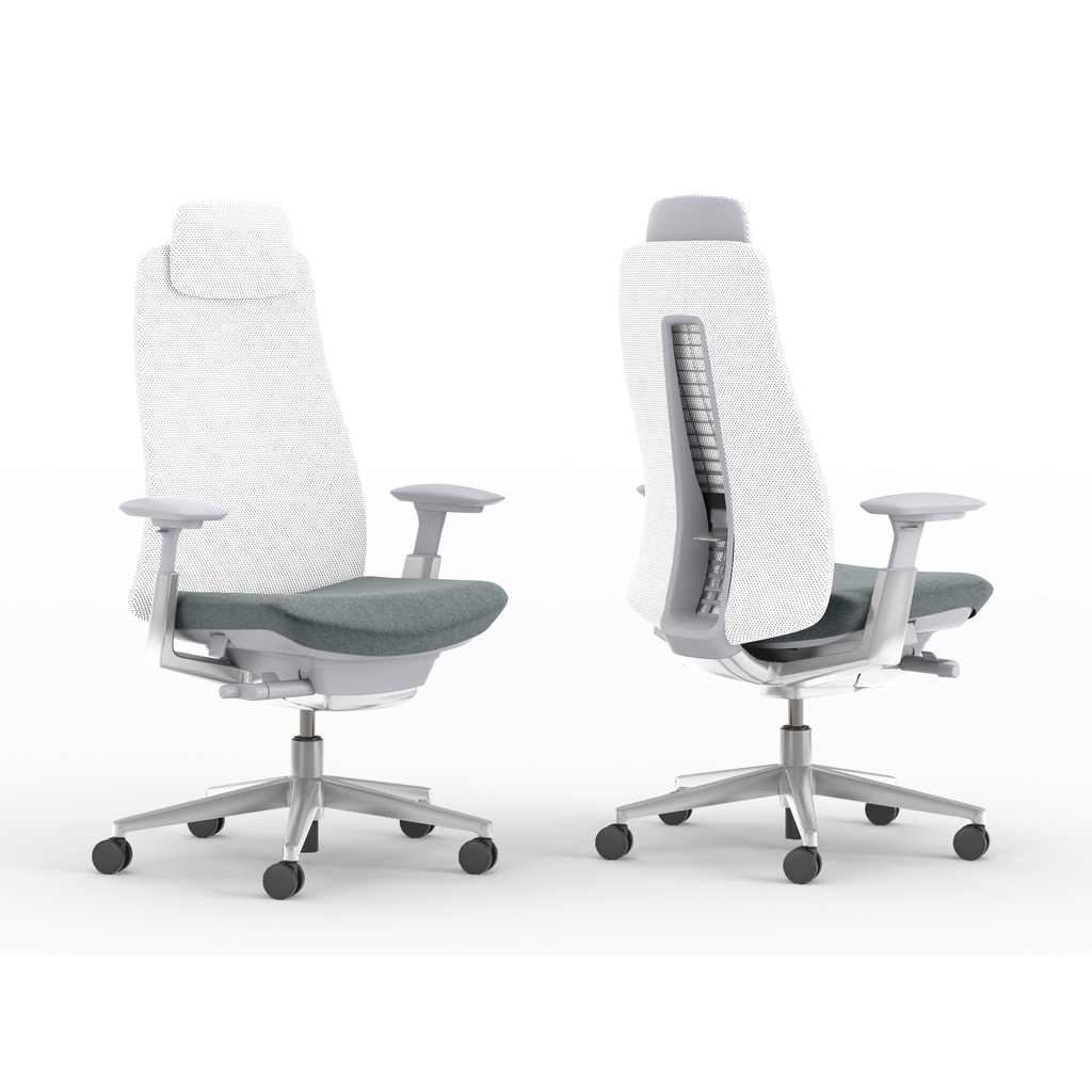 Haworth Fern Executive Office Chair (Moonflower/Oyster) by Kuysen