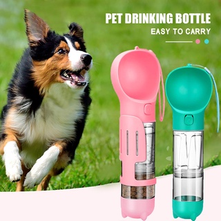 2 in 1 Food Feeding  Dispenser  350ML Portable Pet Dog  Cat Water Bottle  Travel Drink Bowl Outdoor