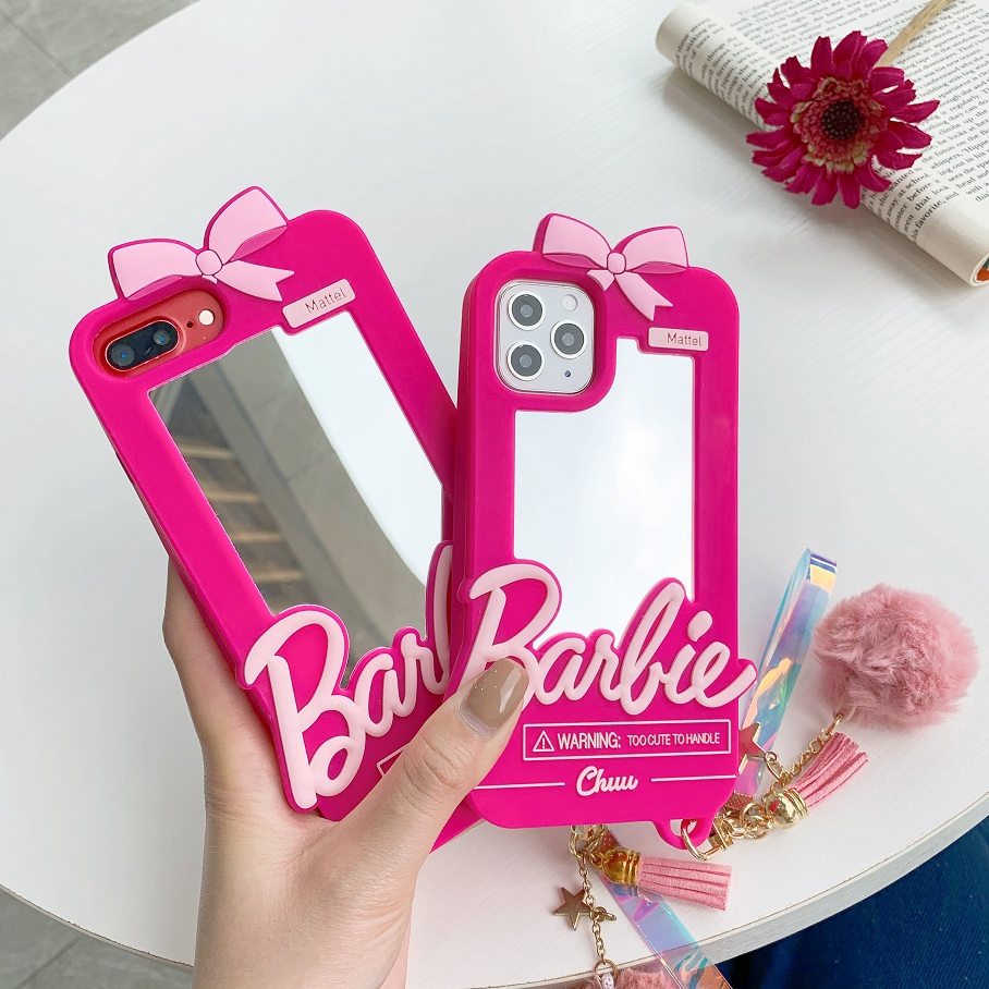 Iphone 12 12 Pro Max 3d Barbie Mirror Iphone Case Cover With Keychain For Iphone X Xr Xs Max 6s Se2 7 8 Plus 11 Pro Max Soft Silicone Case Shopee Philippines