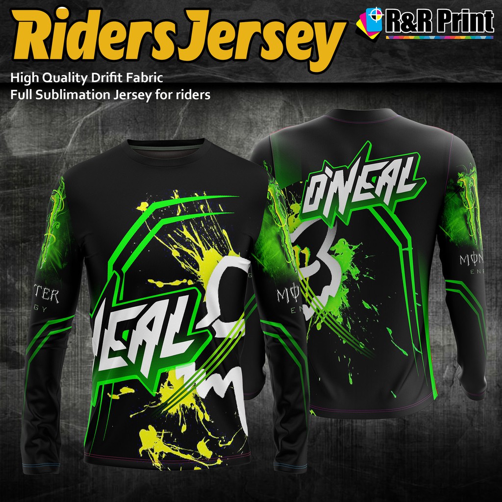 Long Sleeves Full Sublimation Jersey Shirt for Motorcycle Bike Riders