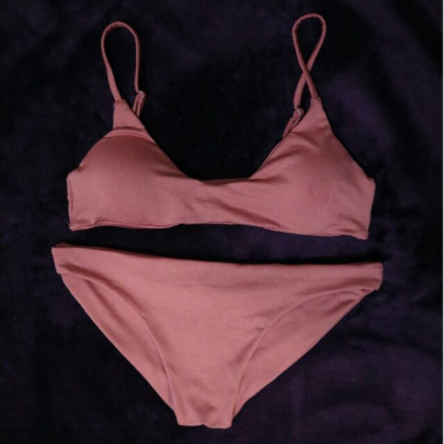 pastel pink swimsuit