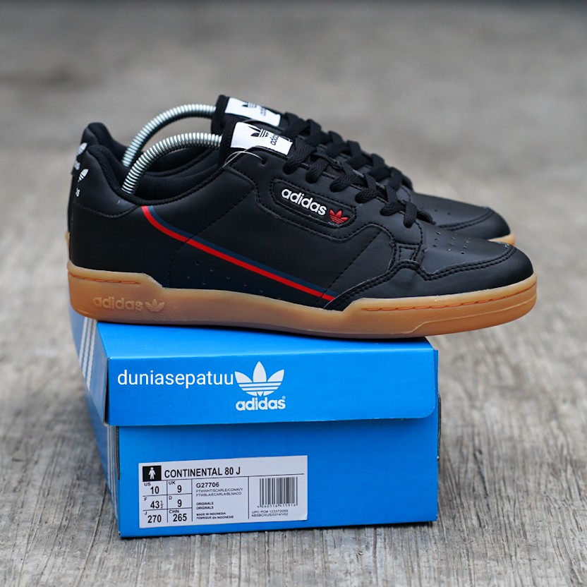 adidas continental 80 black and red